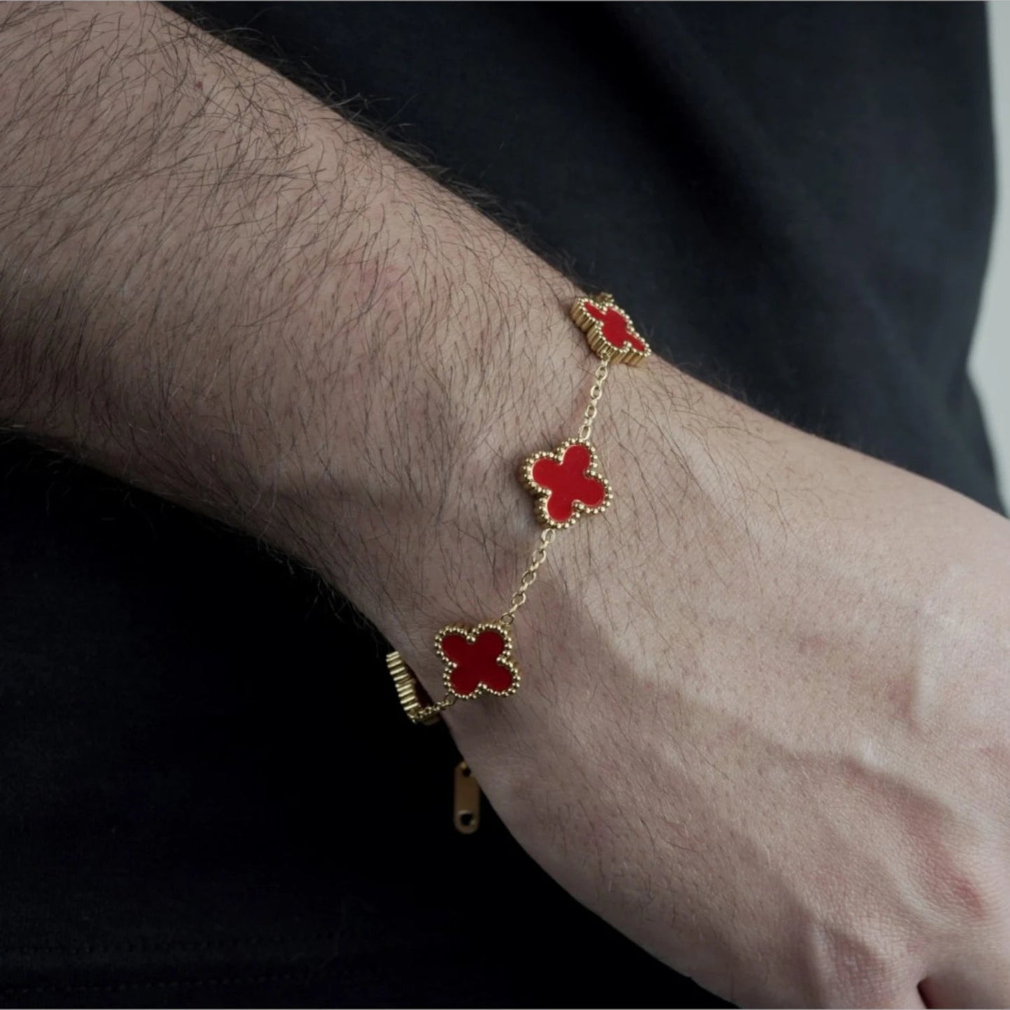 BRAZALETE CLOVER - GOLD CORNALINA - ATHEREOS