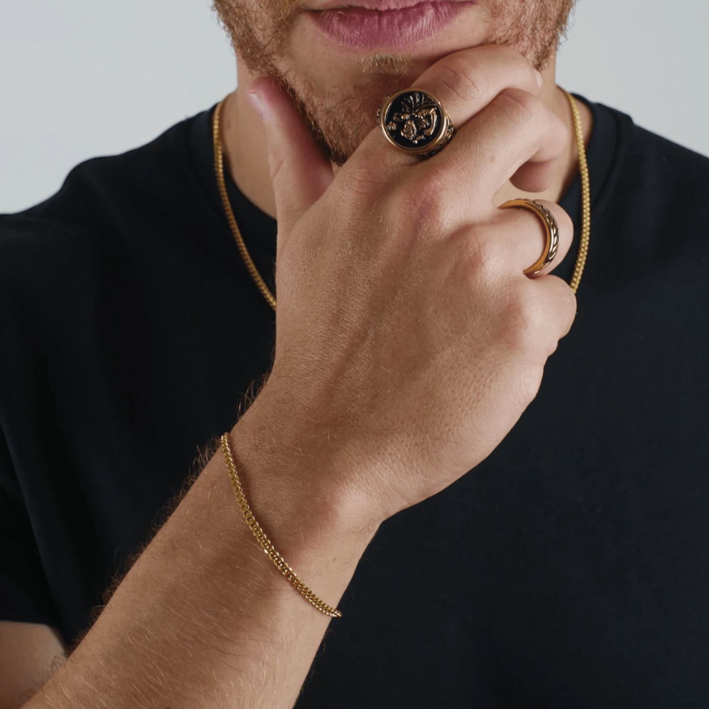 BRAZALETE CUBANO - GOLD 3MM - ATHEREOS