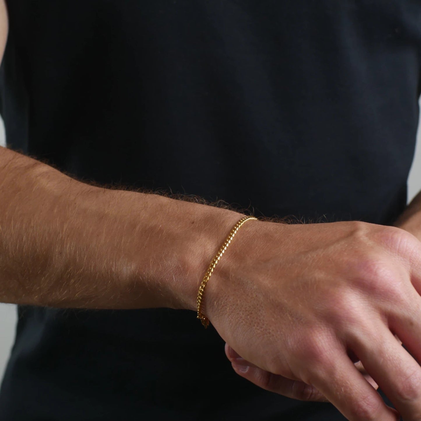 BRAZALETE CUBANO - GOLD 3MM - ATHEREOS