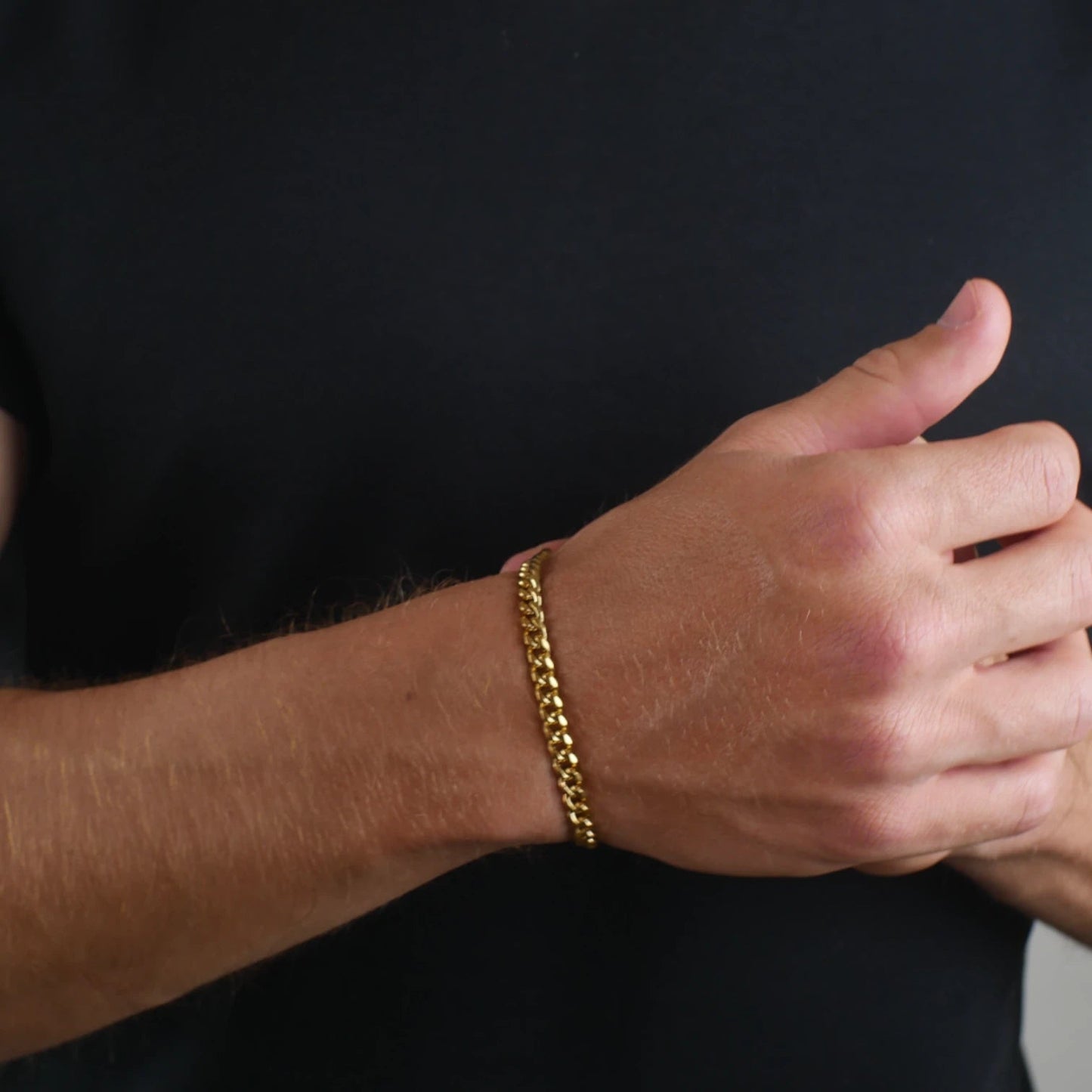 BRAZALETE CUBANO - GOLD 5MM - ATHEREOS