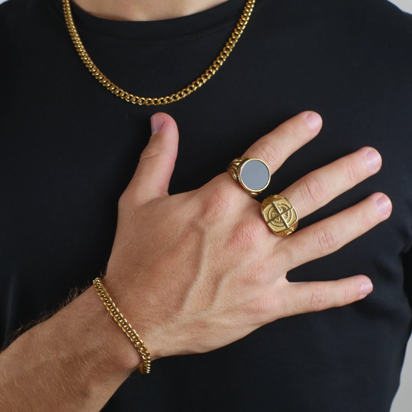 BRAZALETE CUBANO - GOLD 5MM - ATHEREOS
