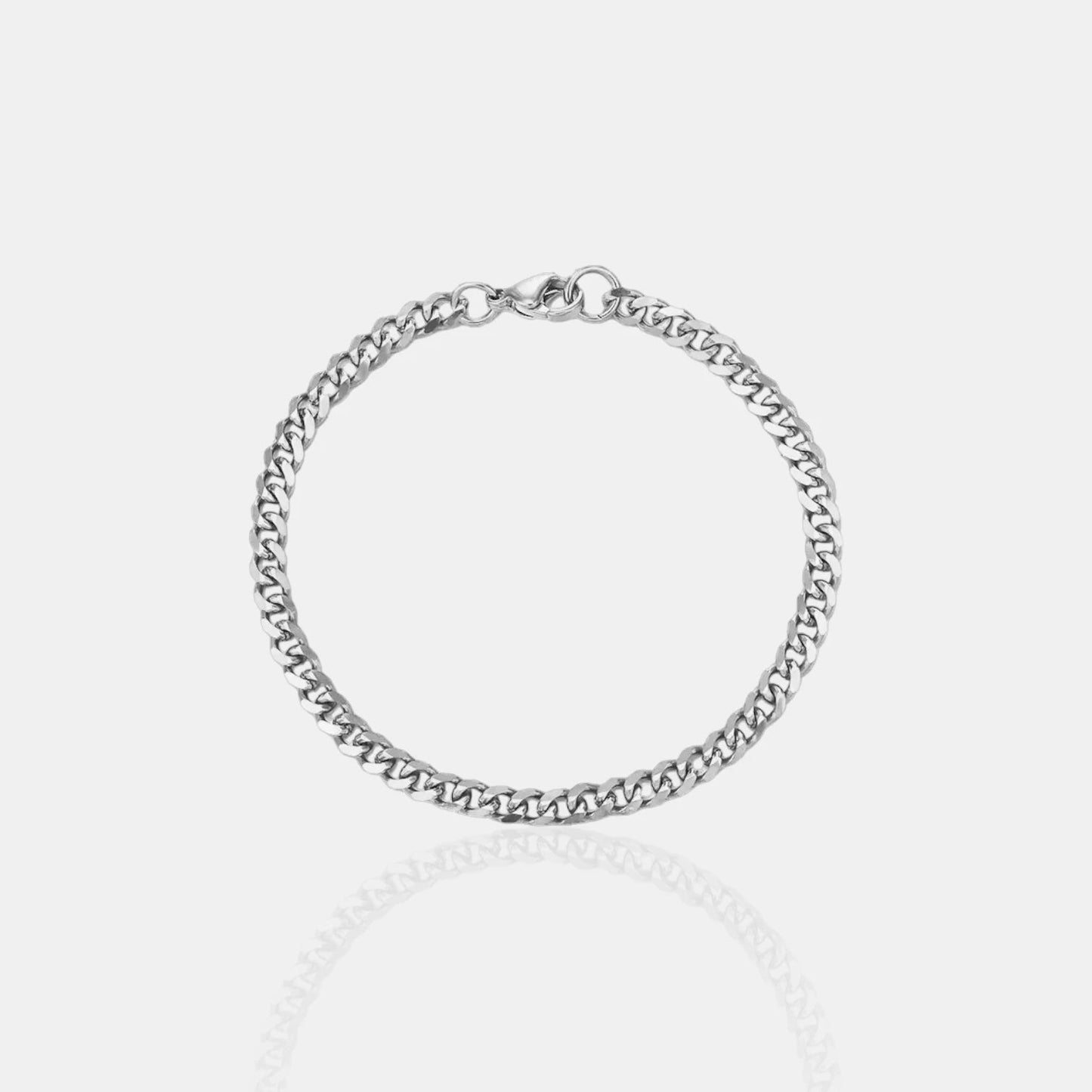 BRAZALETE CUBANO - SILVER 3MM - ATHEREOS