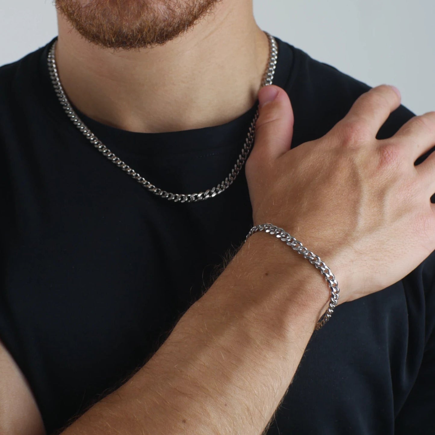 BRAZALETE CUBANO - SILVER 5MM - ATHEREOS