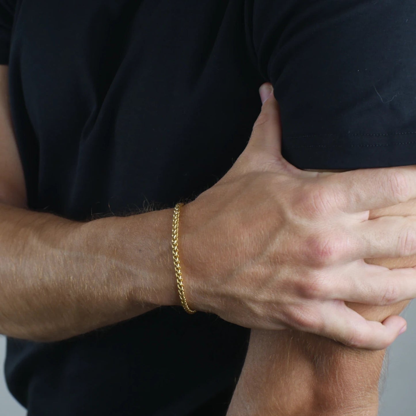 BRAZALETE ESPIGA - GOLD 3MM - ATHEREOS