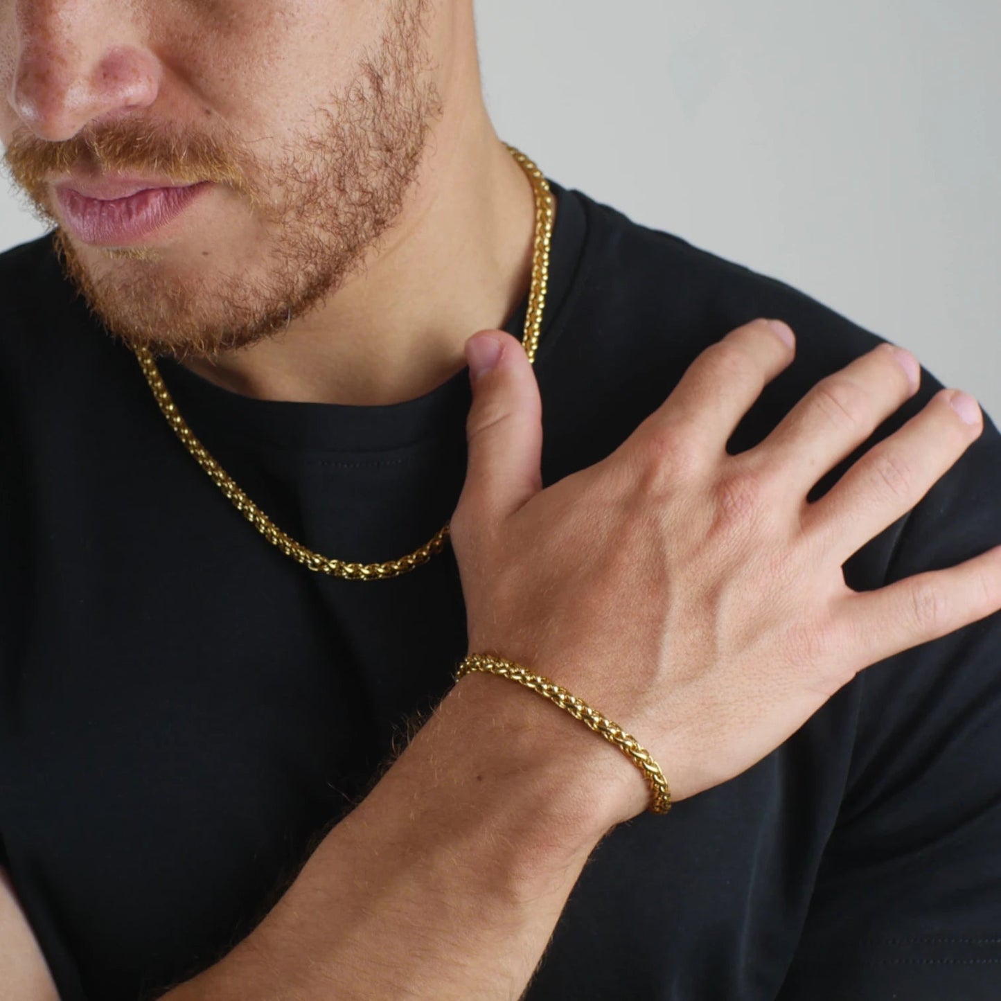 BRAZALETE ESPIGA - GOLD 5MM - ATHEREOS