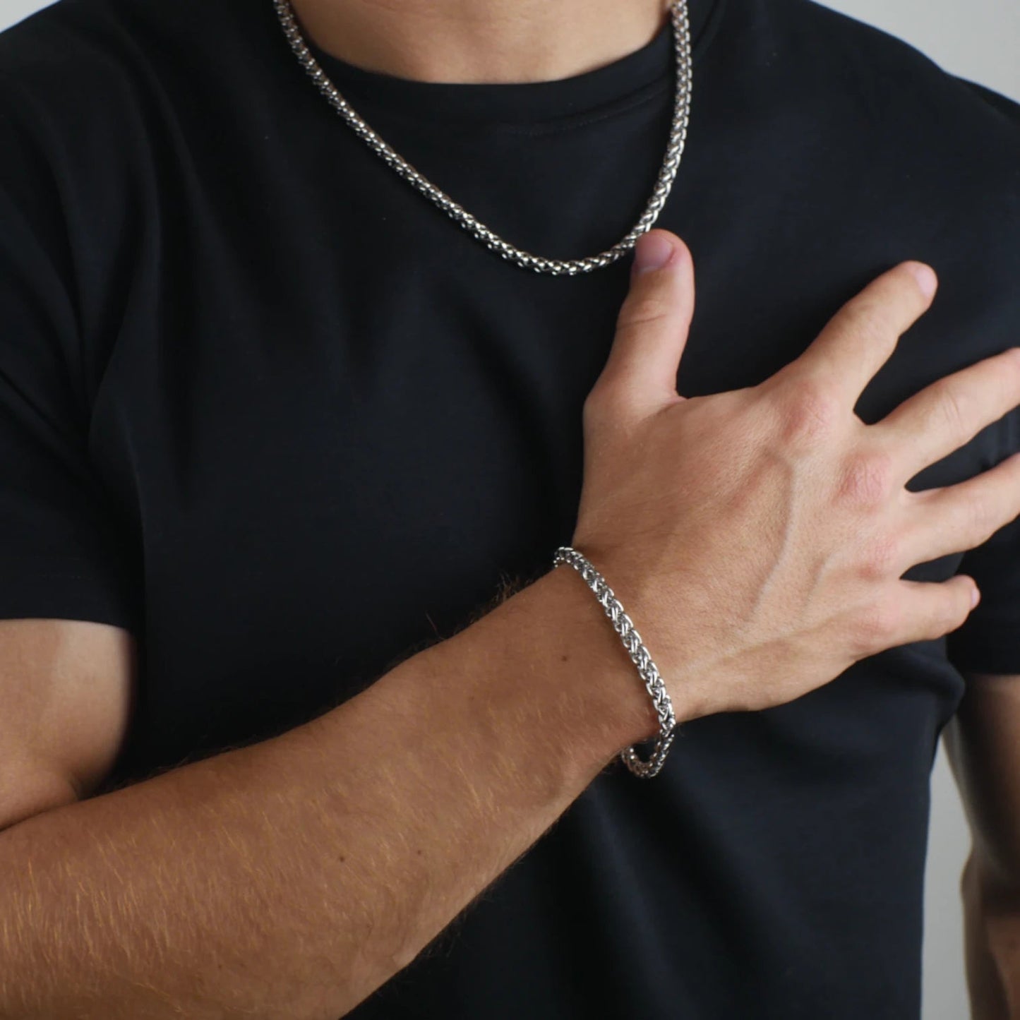 BRAZALETE ESPIGA - SILVER 5MM - ATHEREOS