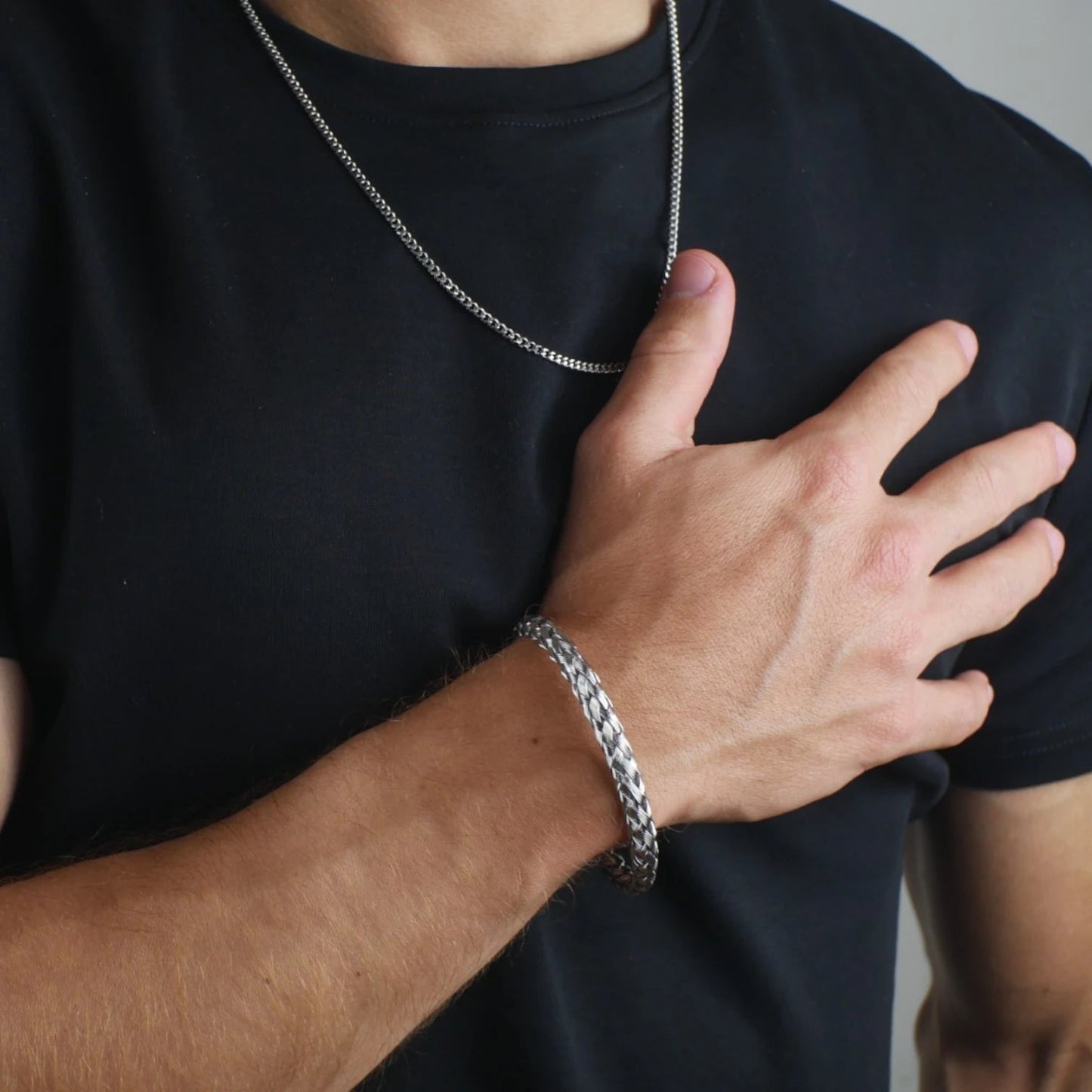 BRAZALETE TRENZADO - SILVER - ATHEREOS