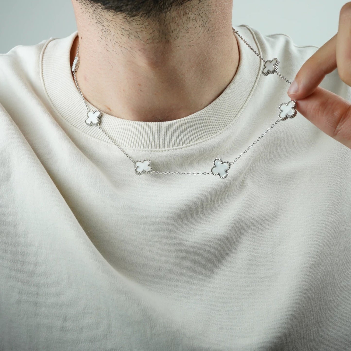 COLLAR CLOVER - SILVER NACAR - ATHEREOS
