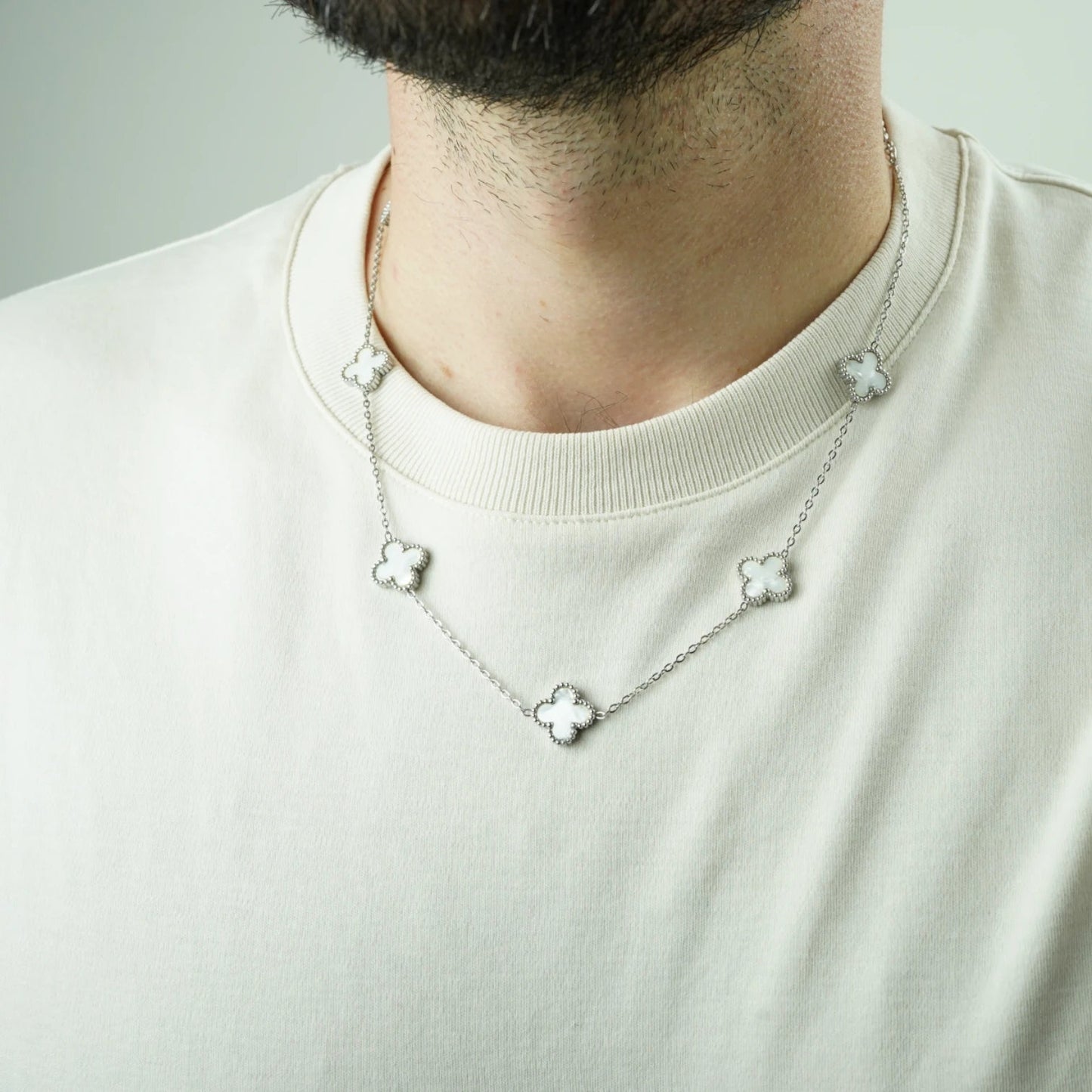 COLLAR CLOVER - SILVER NACAR - ATHEREOS