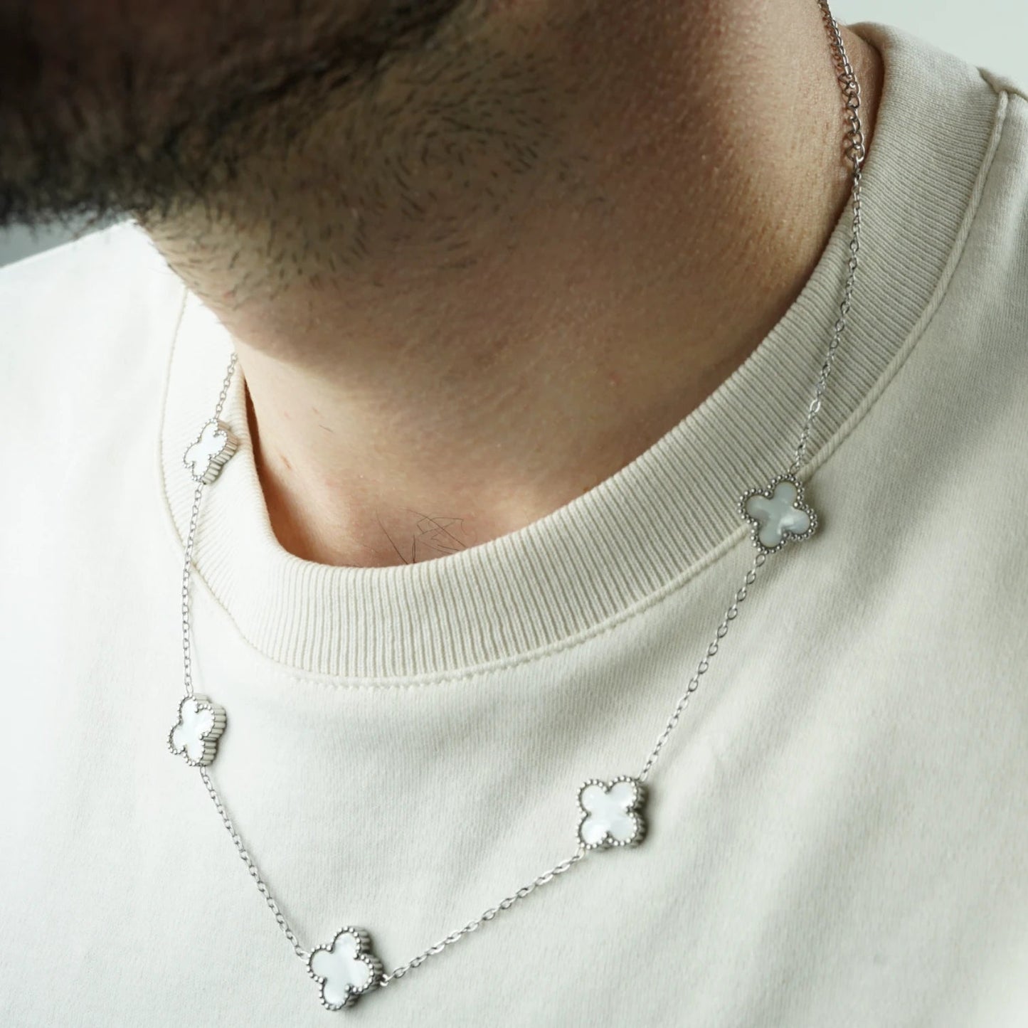 COLLAR CLOVER - SILVER NACAR - ATHEREOS