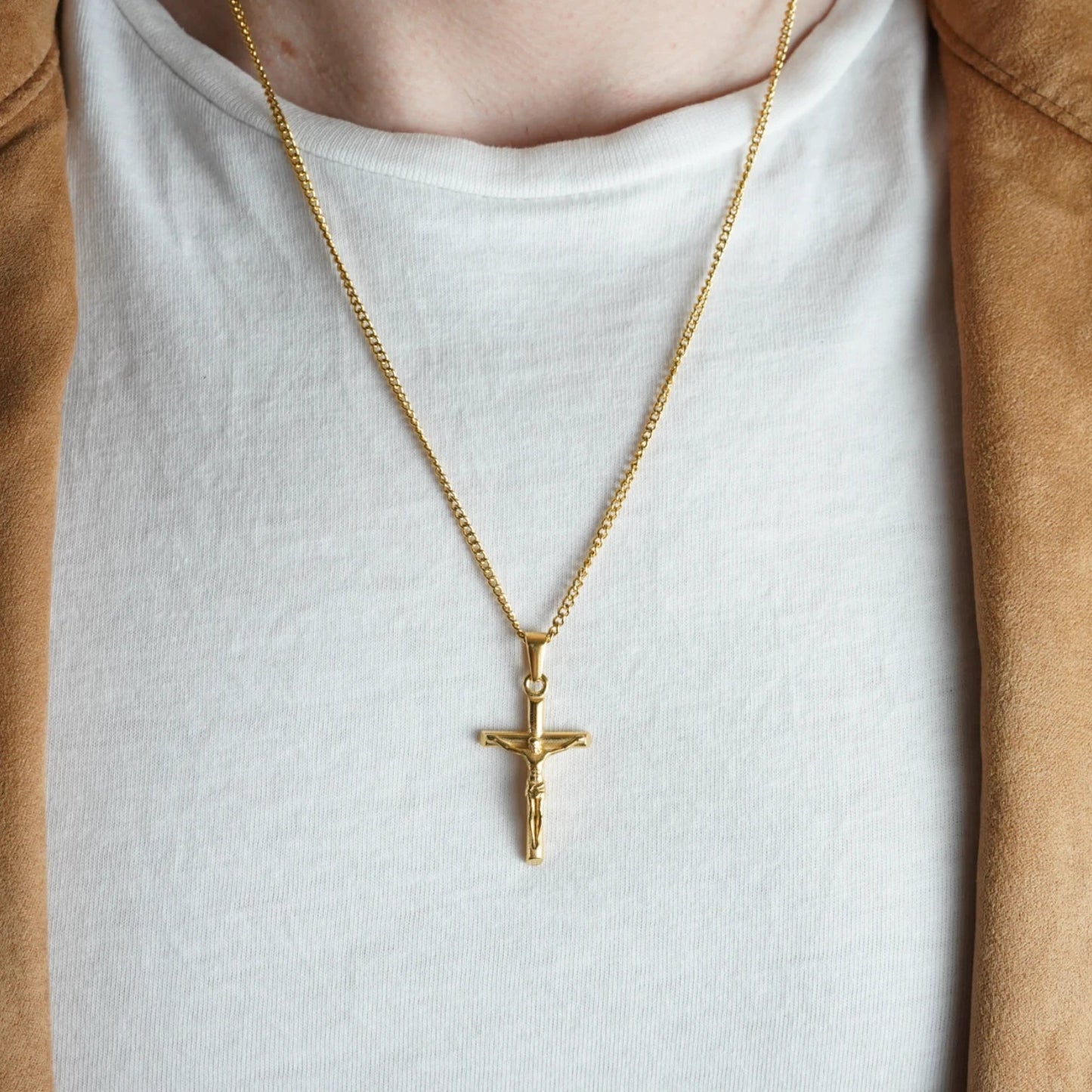 COLLAR CRUCIFIJO - GOLD - ATHEREOS