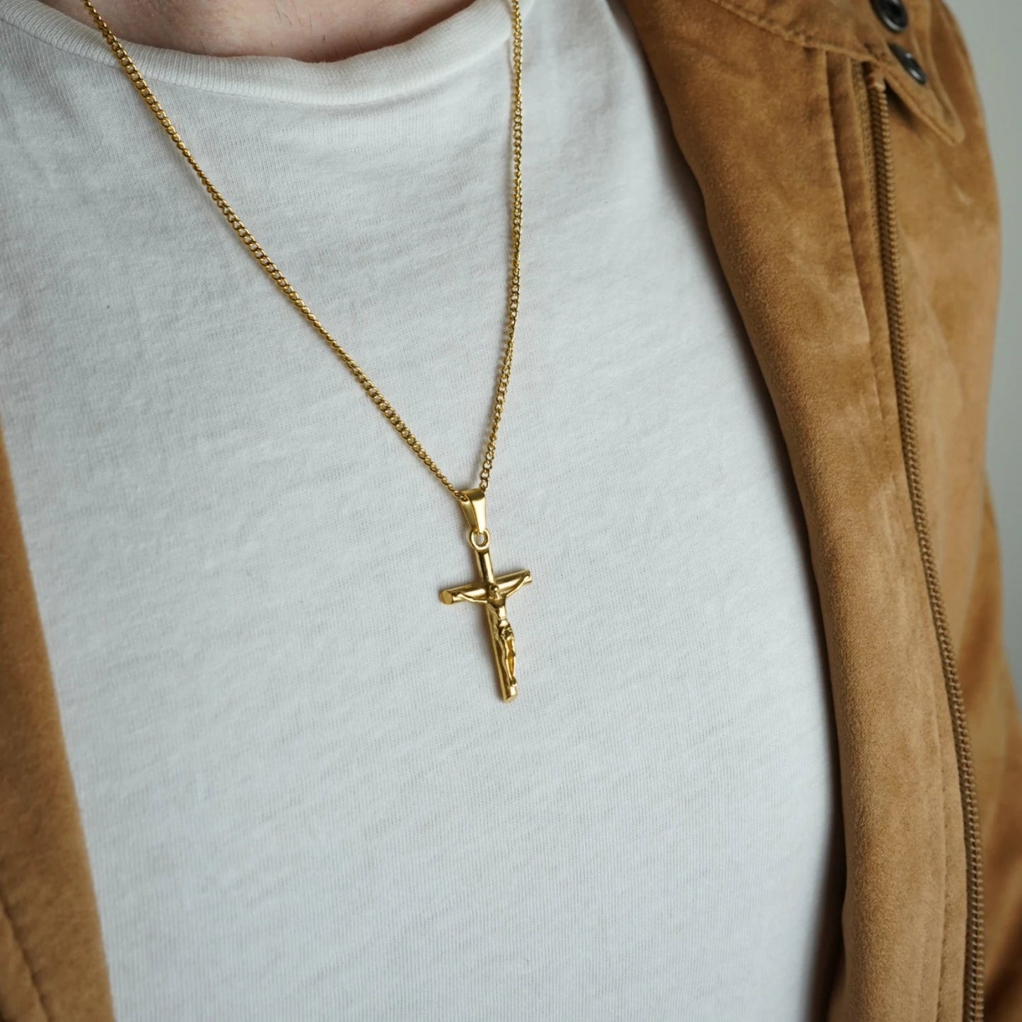 COLLAR CRUCIFIJO - GOLD - ATHEREOS