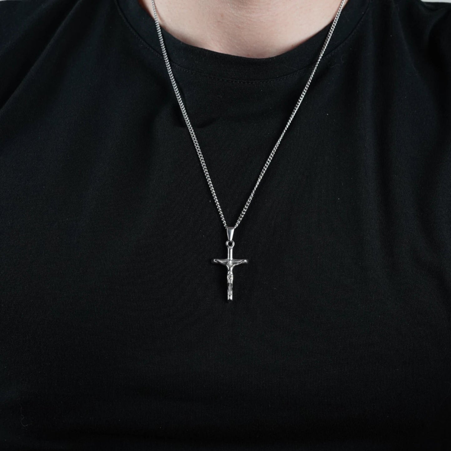 COLLAR CRUCIFIJO - SILVER - ATHEREOS