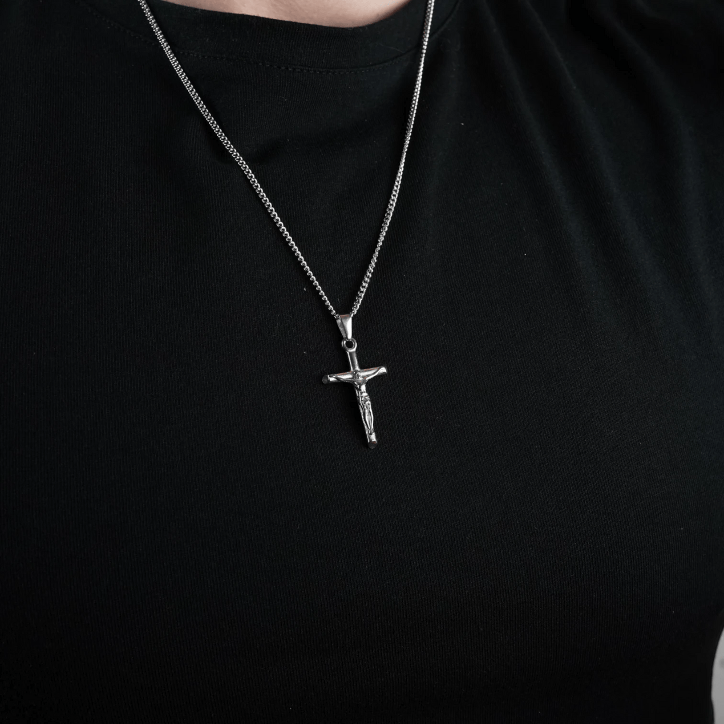 COLLAR CRUCIFIJO - SILVER - ATHEREOS