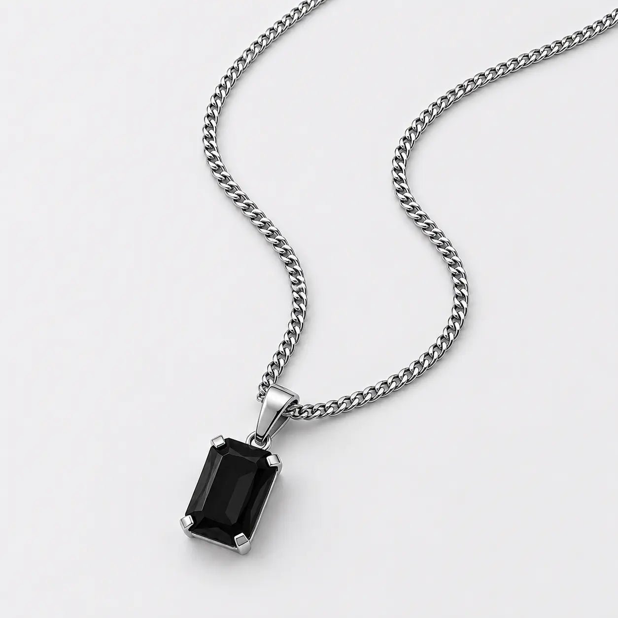COLLAR ONYX - SILVER - Athereos
