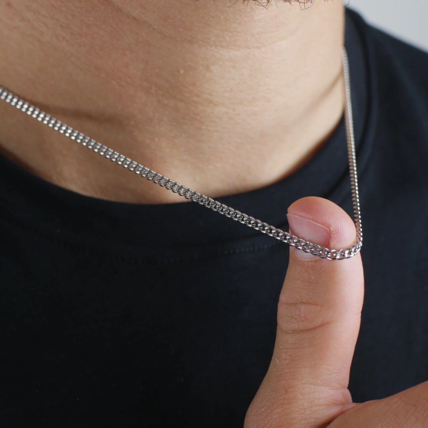 SET CUBANO - SILVER 3MM - ATHEREOS