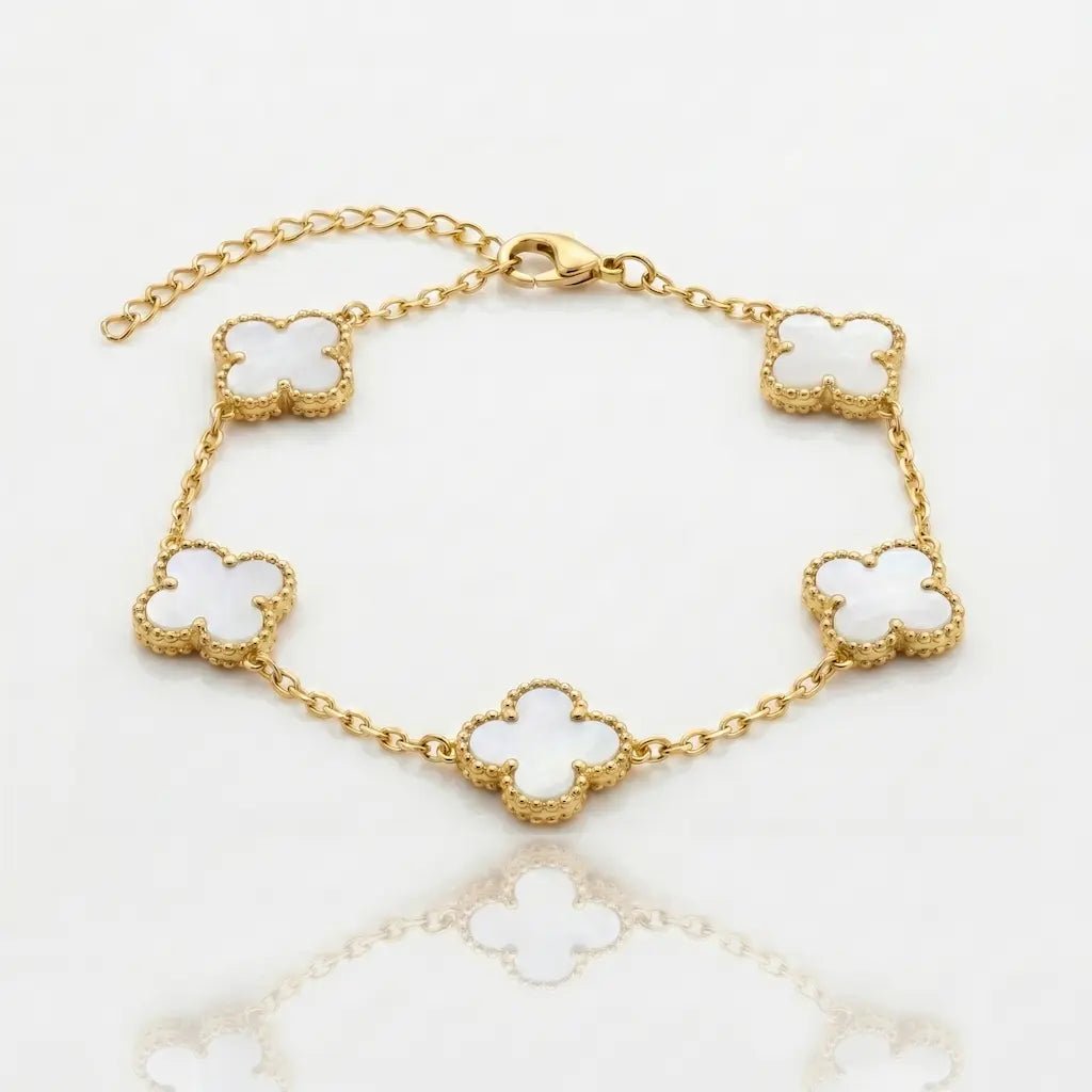 BRAZALETE CLOVER - GOLD NACAR - Athereos