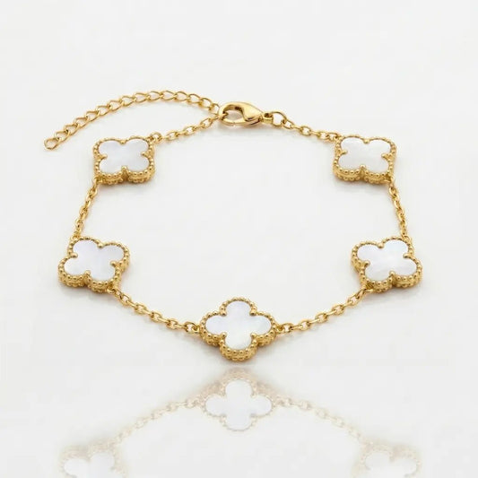 BRAZALETE CLOVER - GOLD NACAR - Athereos