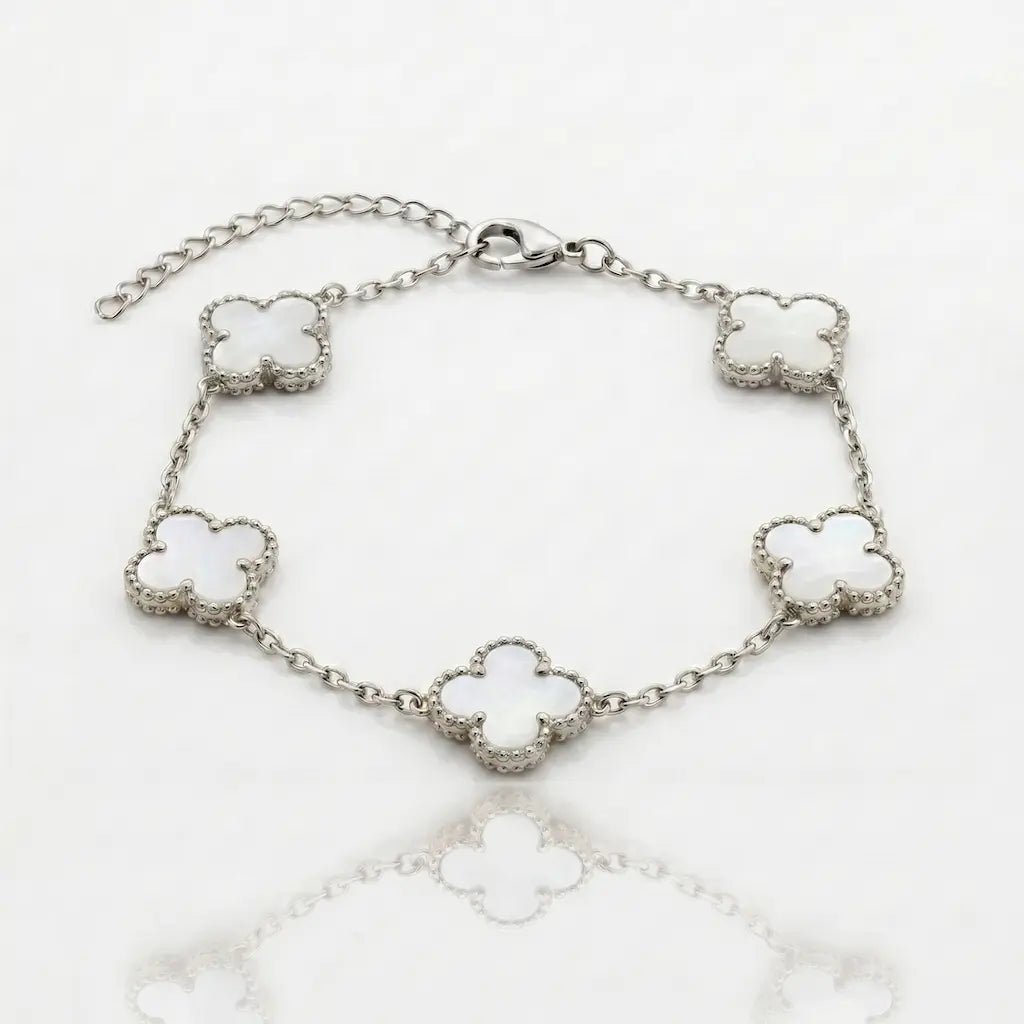 BRAZALETE CLOVER - SILVER NACAR - Athereos