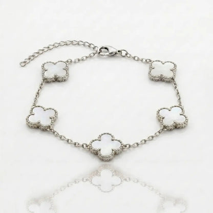 BRAZALETE CLOVER - SILVER NACAR - Athereos