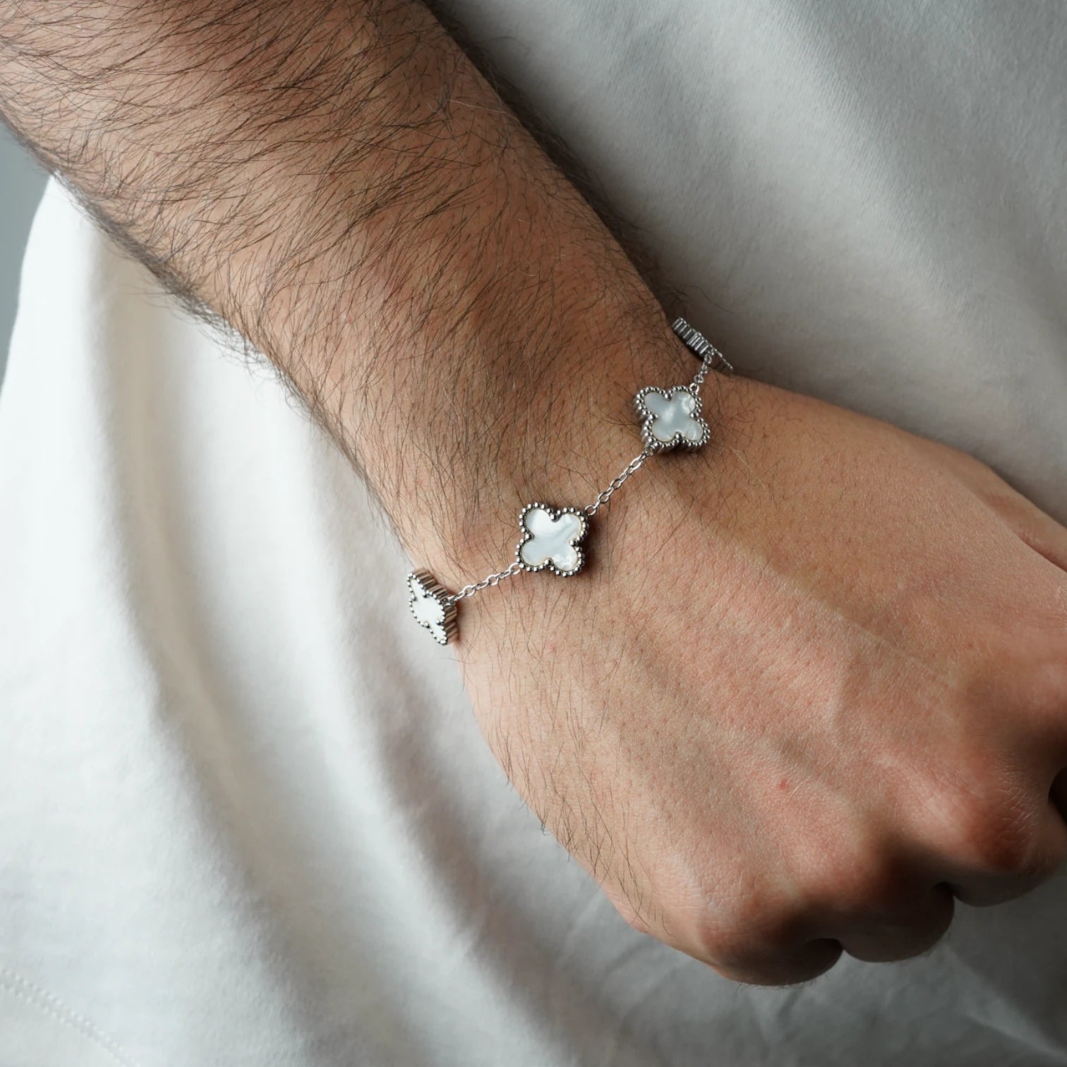 BRAZALETE CLOVER - SILVER NACAR - ATHEREOS