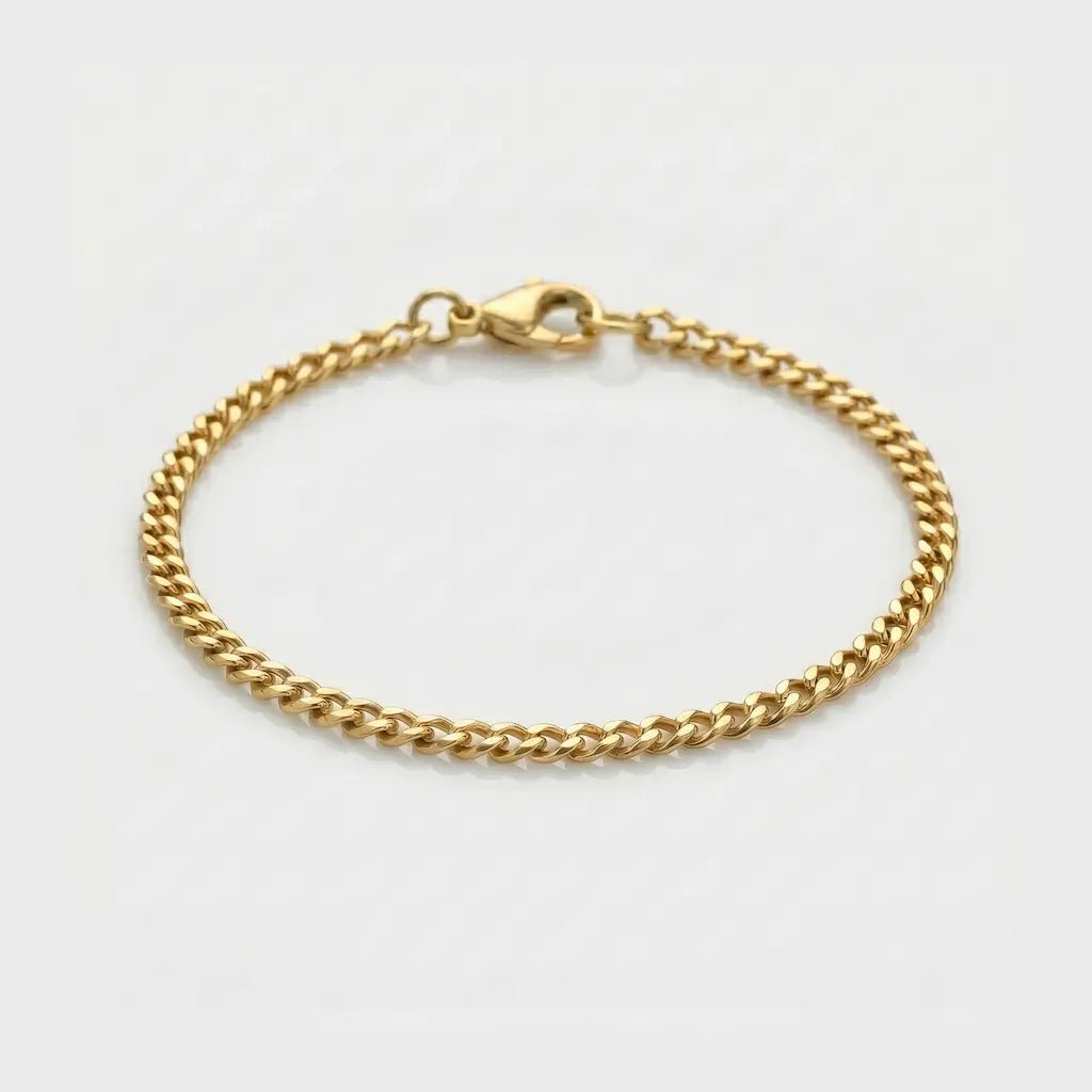 BRAZALETE CUBANO - GOLD 3MM - Athereos