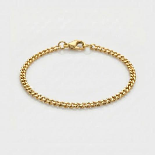 BRAZALETE CUBANO - GOLD 3MM - Athereos