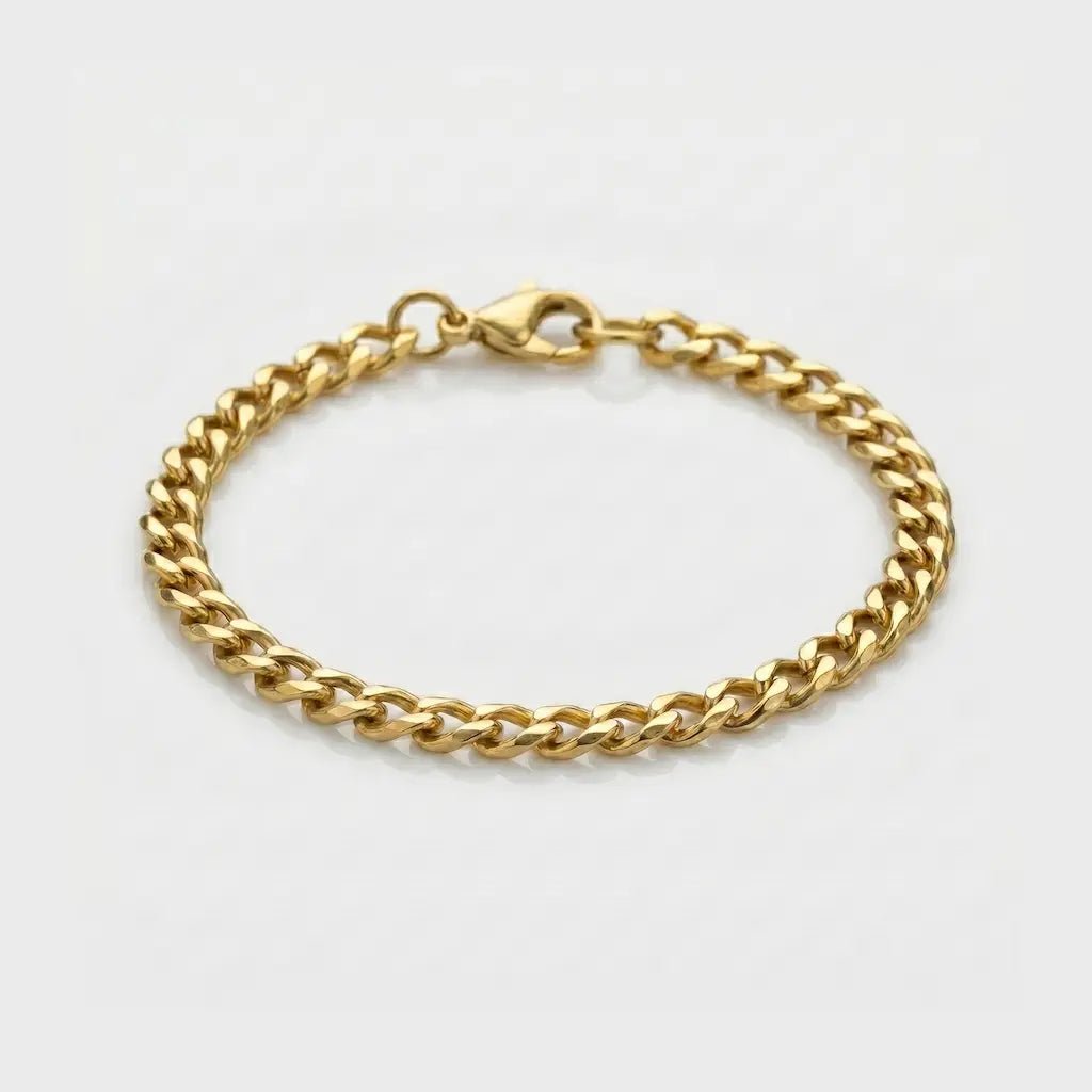 BRAZALETE CUBANO - GOLD 5MM - Athereos