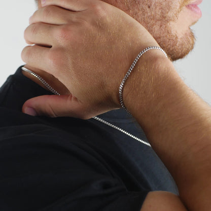 BRAZALETE CUBANO - SILVER 3MM - ATHEREOS