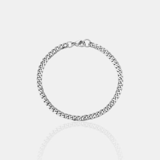 BRAZALETE CUBANO - SILVER 3MM - ATHEREOS