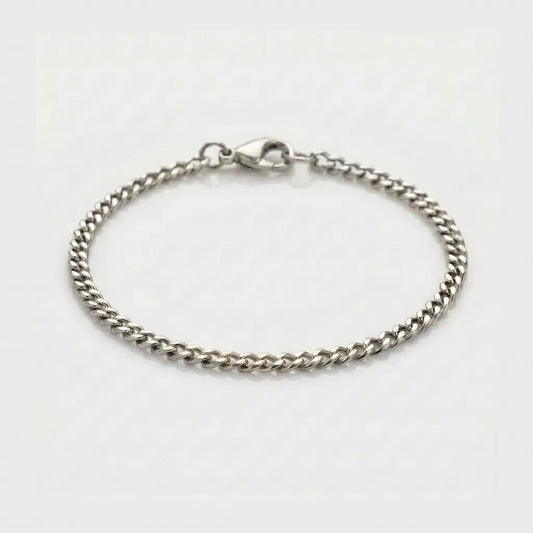 BRAZALETE CUBANO - SILVER 3MM - Athereos