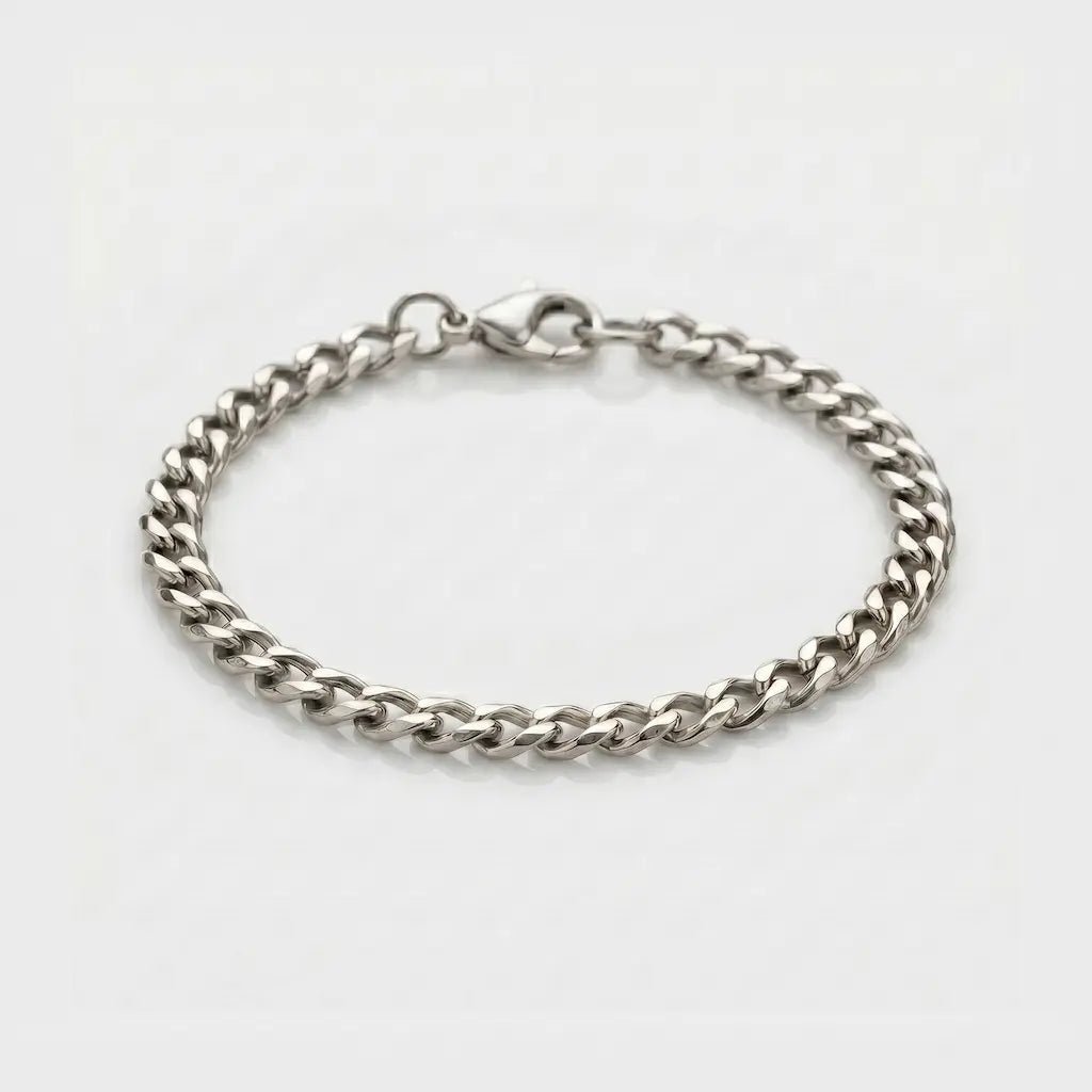 BRAZALETE CUBANO - SILVER 5MM - Athereos
