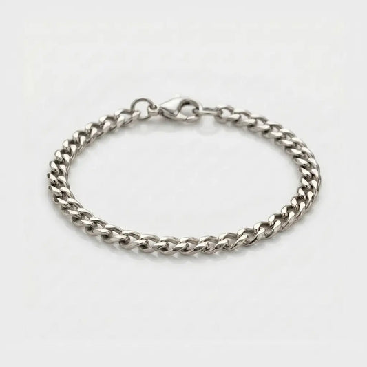 BRAZALETE CUBANO - SILVER 5MM - Athereos