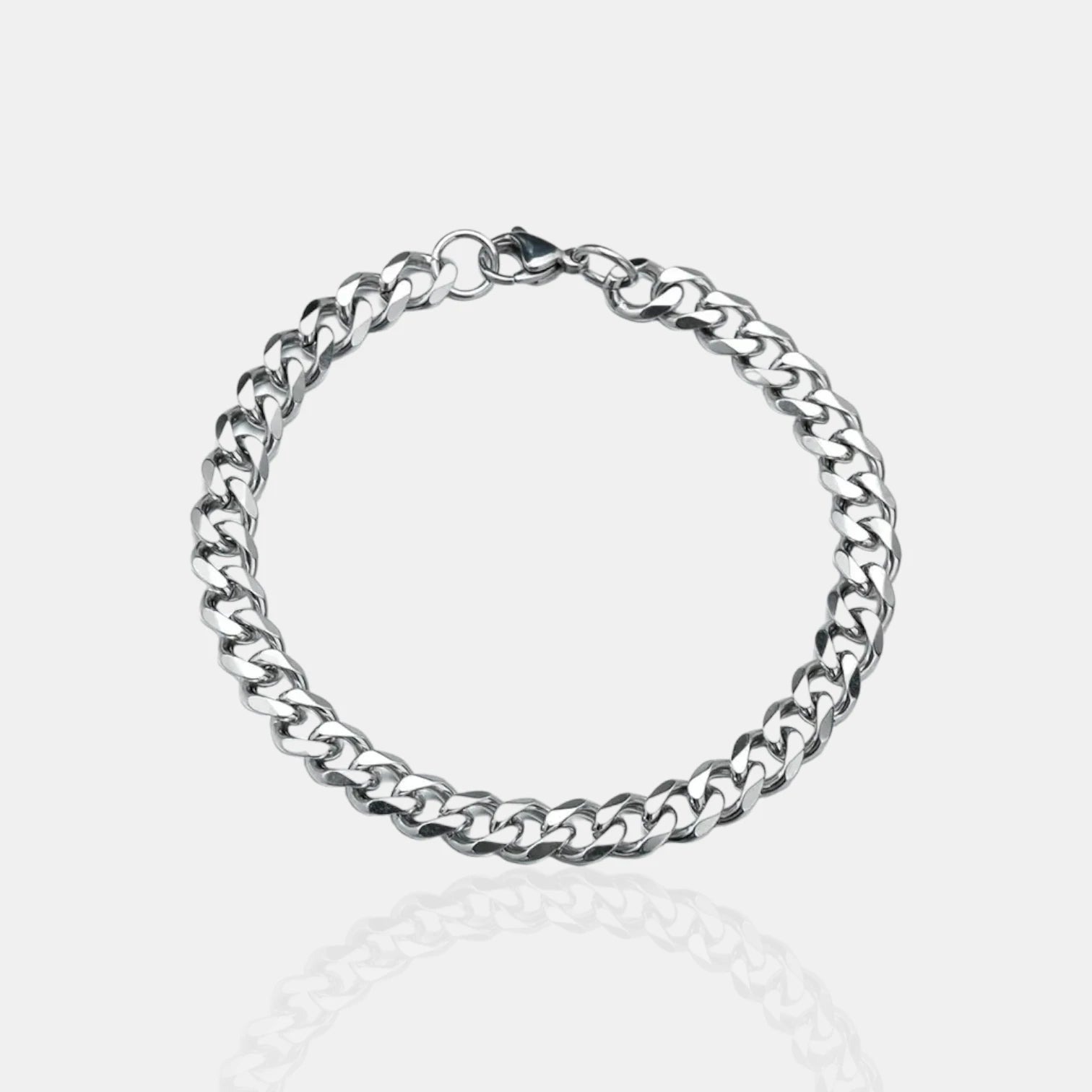 BRAZALETE CUBANO - SILVER 5MM - ATHEREOS