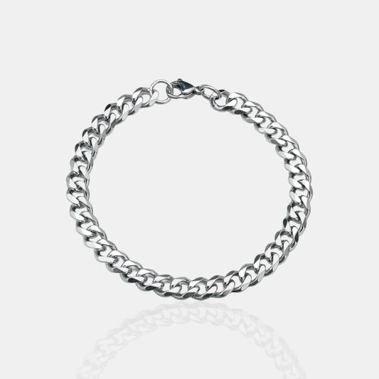BRAZALETE CUBANO - SILVER 5MM - ATHEREOS