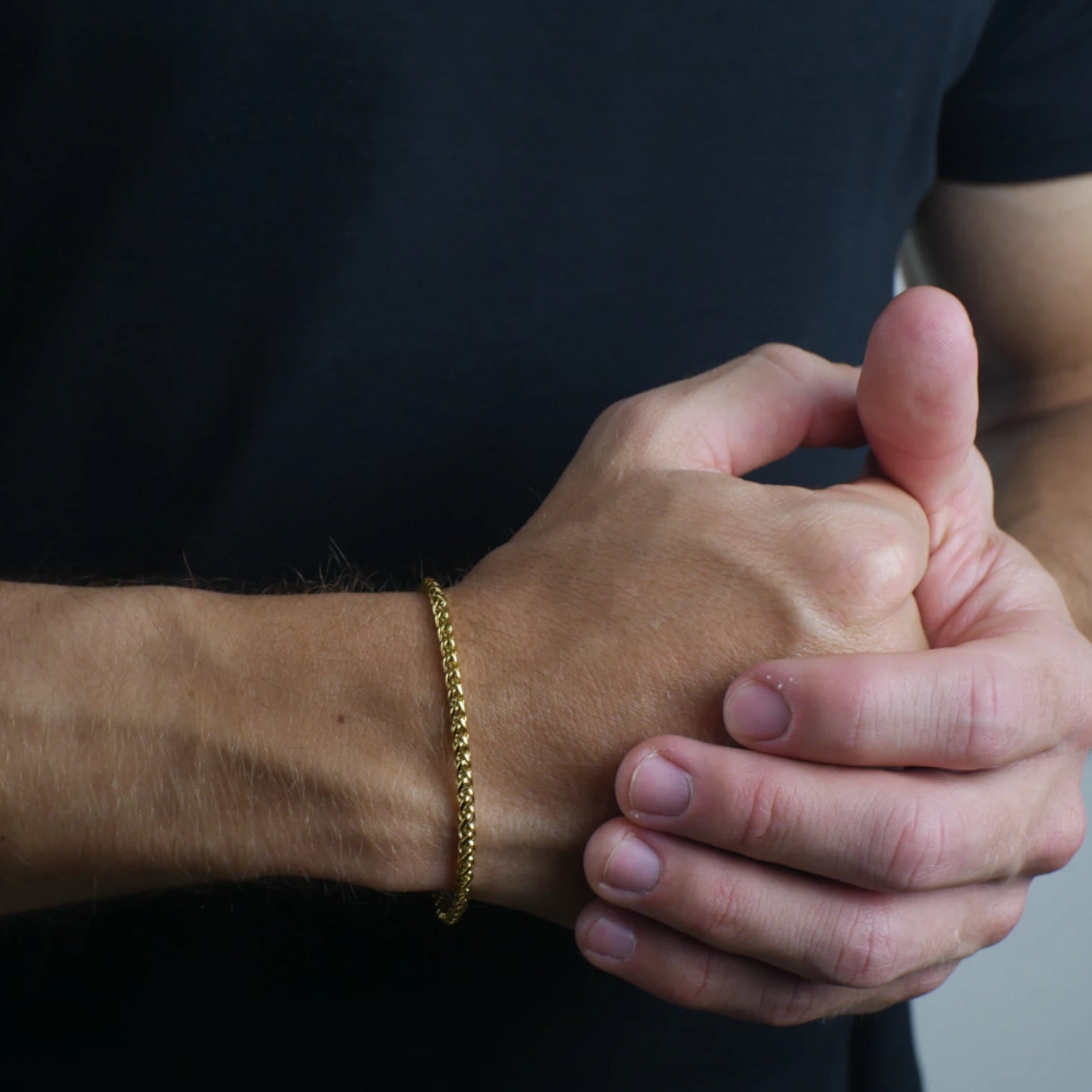 BRAZALETE ESPIGA - GOLD 3MM - ATHEREOS