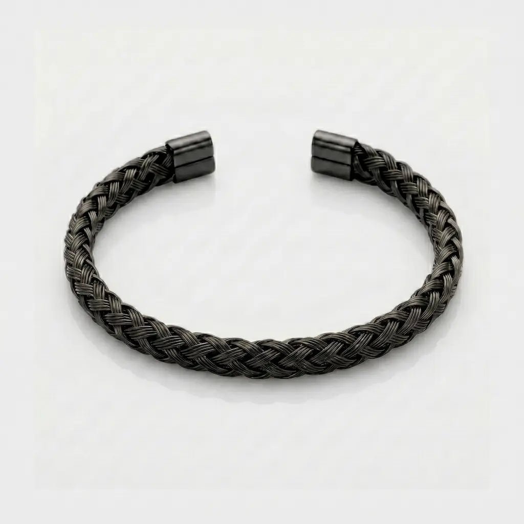 BRAZALETE TRENZADO - BLACK - Athereos