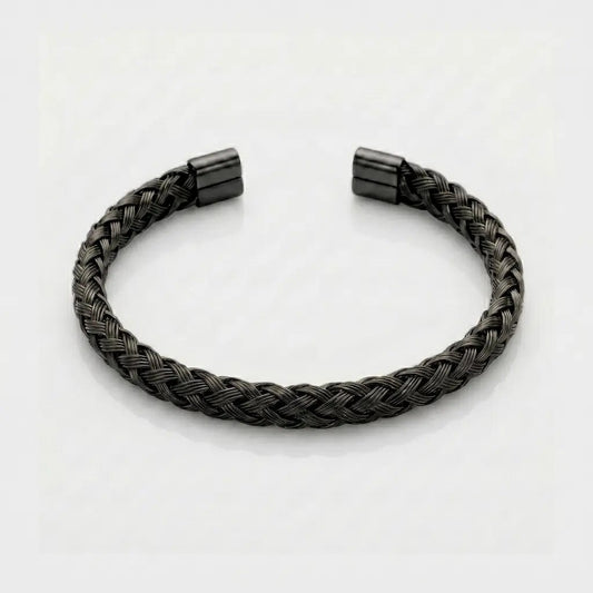 BRAZALETE TRENZADO - BLACK - Athereos