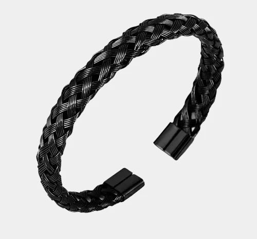 BRAZALETE TRENZADO - BLACK - ATHEREOS