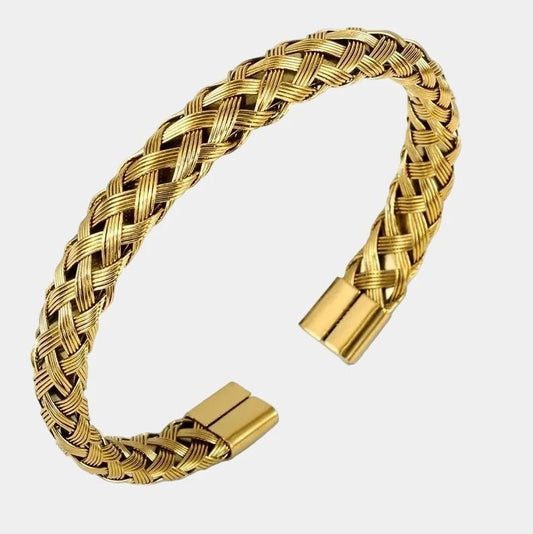 BRAZALETE TRENZADO - GOLD - ATHEREOS