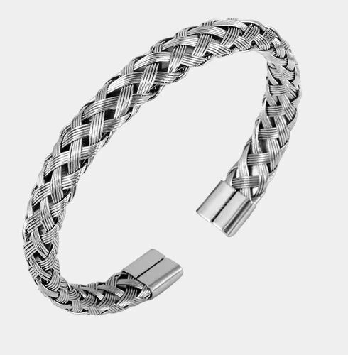BRAZALETE TRENZADO - SILVER - ATHEREOS