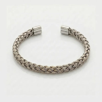 BRAZALETE TRENZADO - SILVER - Athereos