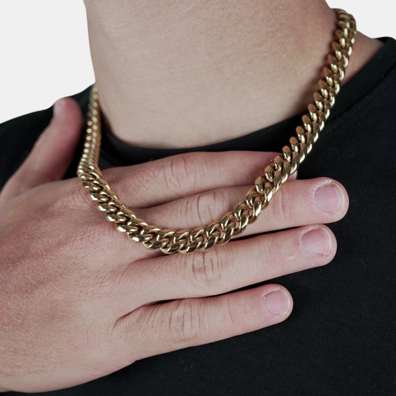 CADENA CUBANA - GOLD 10MM - ATHEREOS