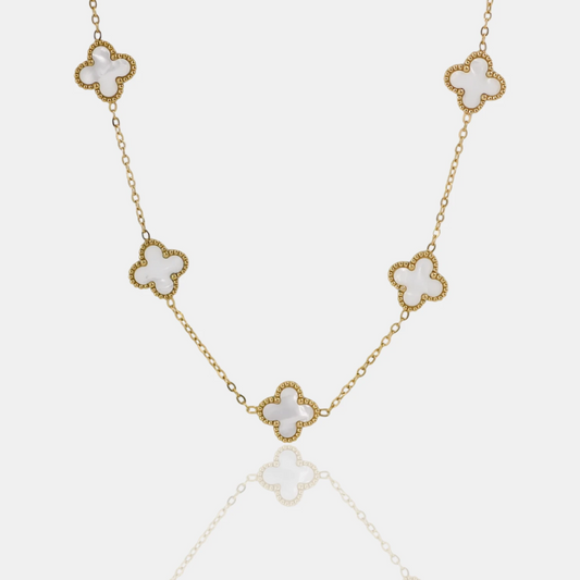 COLLAR CLOVER - GOLD NACAR