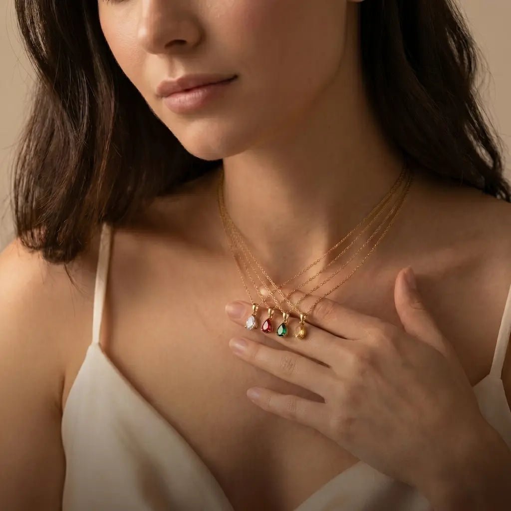 COLLAR BIRTHSTONE - GOLD - Athereos