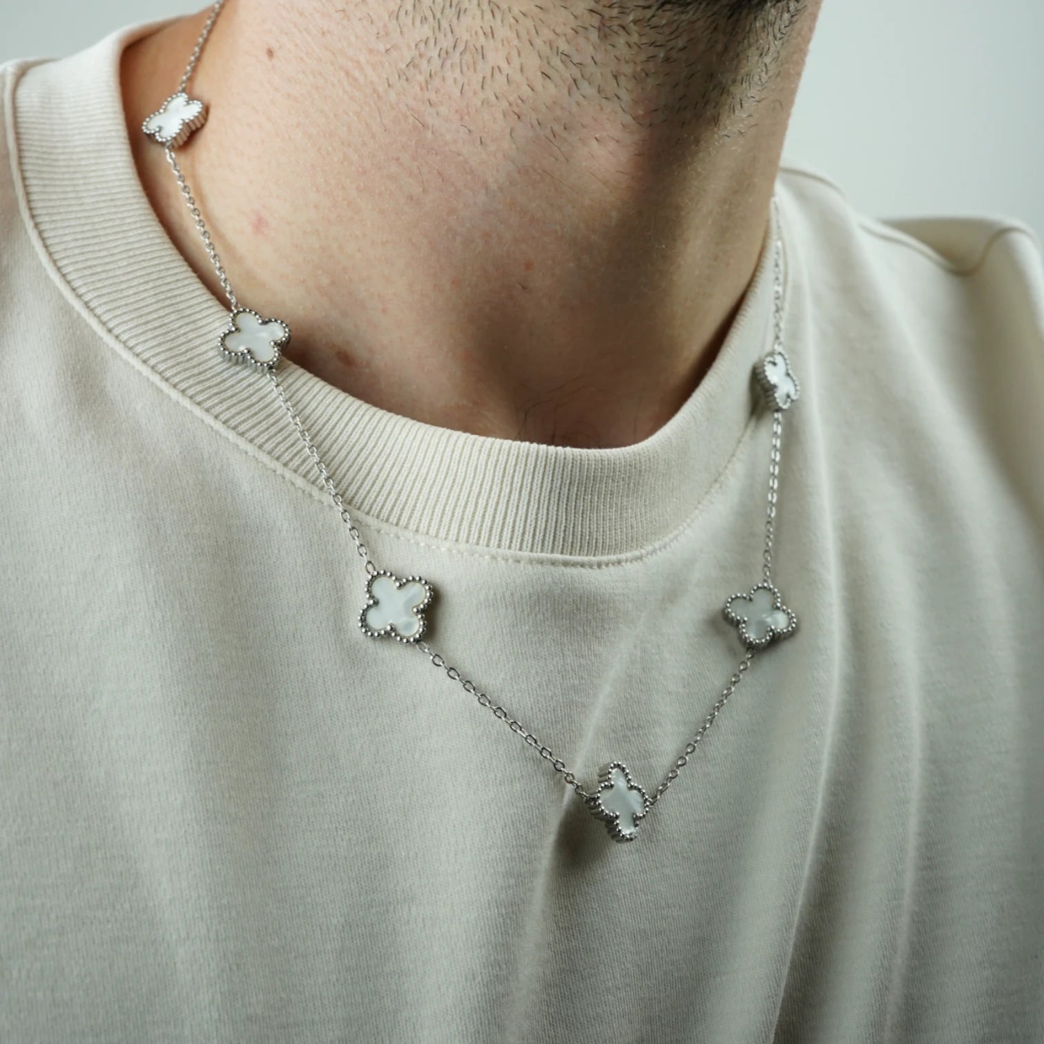 COLLAR CLOVER - SILVER NACAR - ATHEREOS