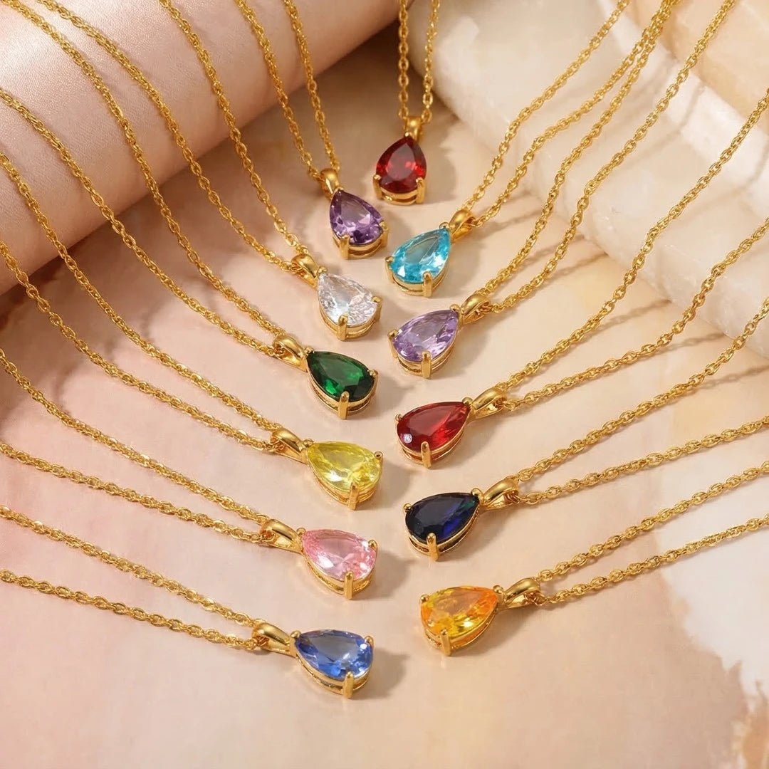COLLAR ENERO GRANATE - GOLD - ATHEREOS