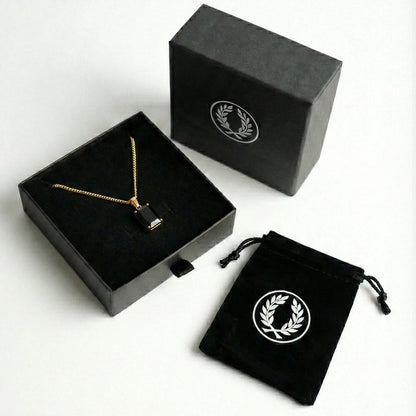 COLLAR ONYX - GOLD - ATHEREOS