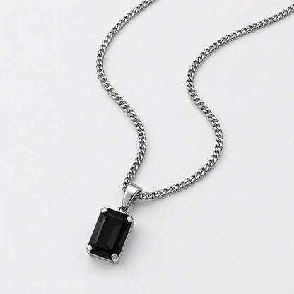 COLLAR ONYX - SILVER - Athereos