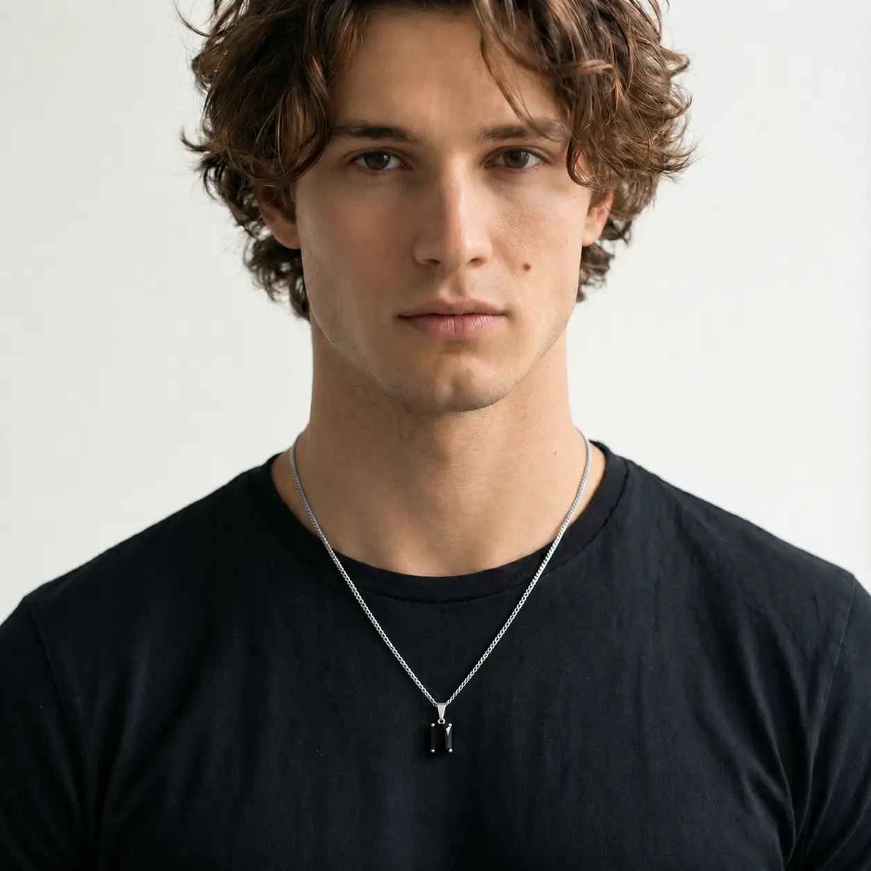 COLLAR ONYX - SILVER - Athereos